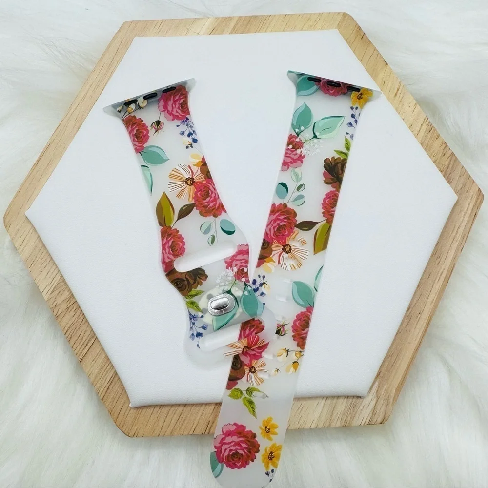 Floral Design Apple Watch Bands  42mm 44mm 45mm 49mm